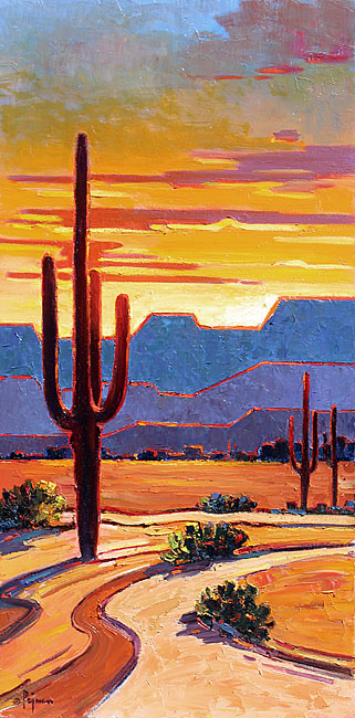 Pejman Saguaro Sunset 48x24